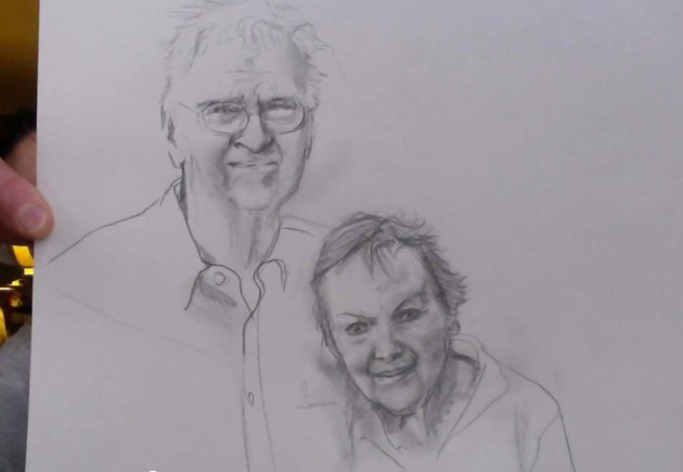 My drawing of my parents James and Lois Keiter