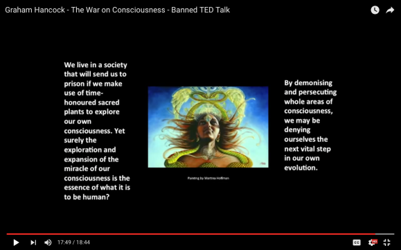 Graham Hancock, The War on Consciousness, demonizing, consciousness, deny evolution