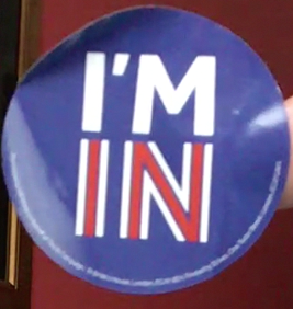 I'M IN button, Great Britain, referendum, European Union