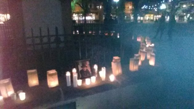 Candlelight vigil for Marshall Smith