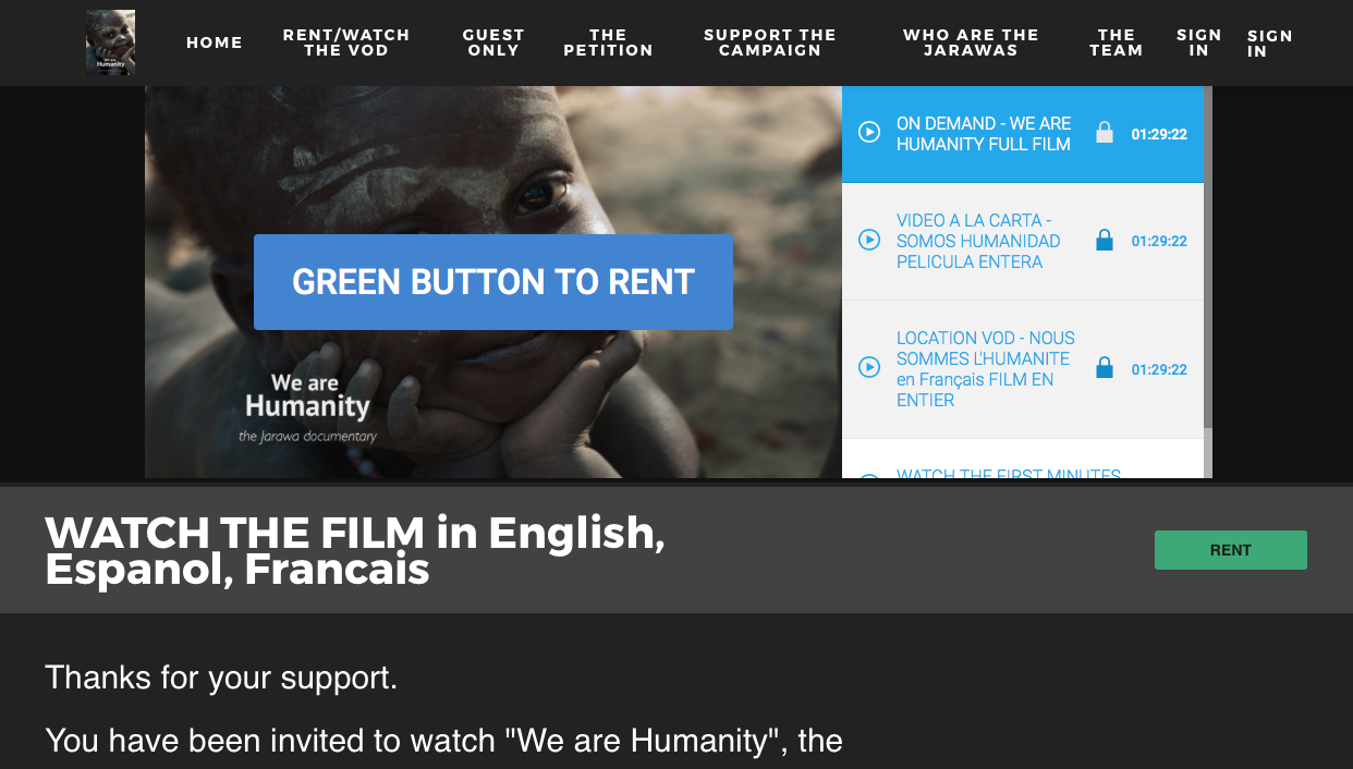 We Are Humanity Film, Jarawa documentary